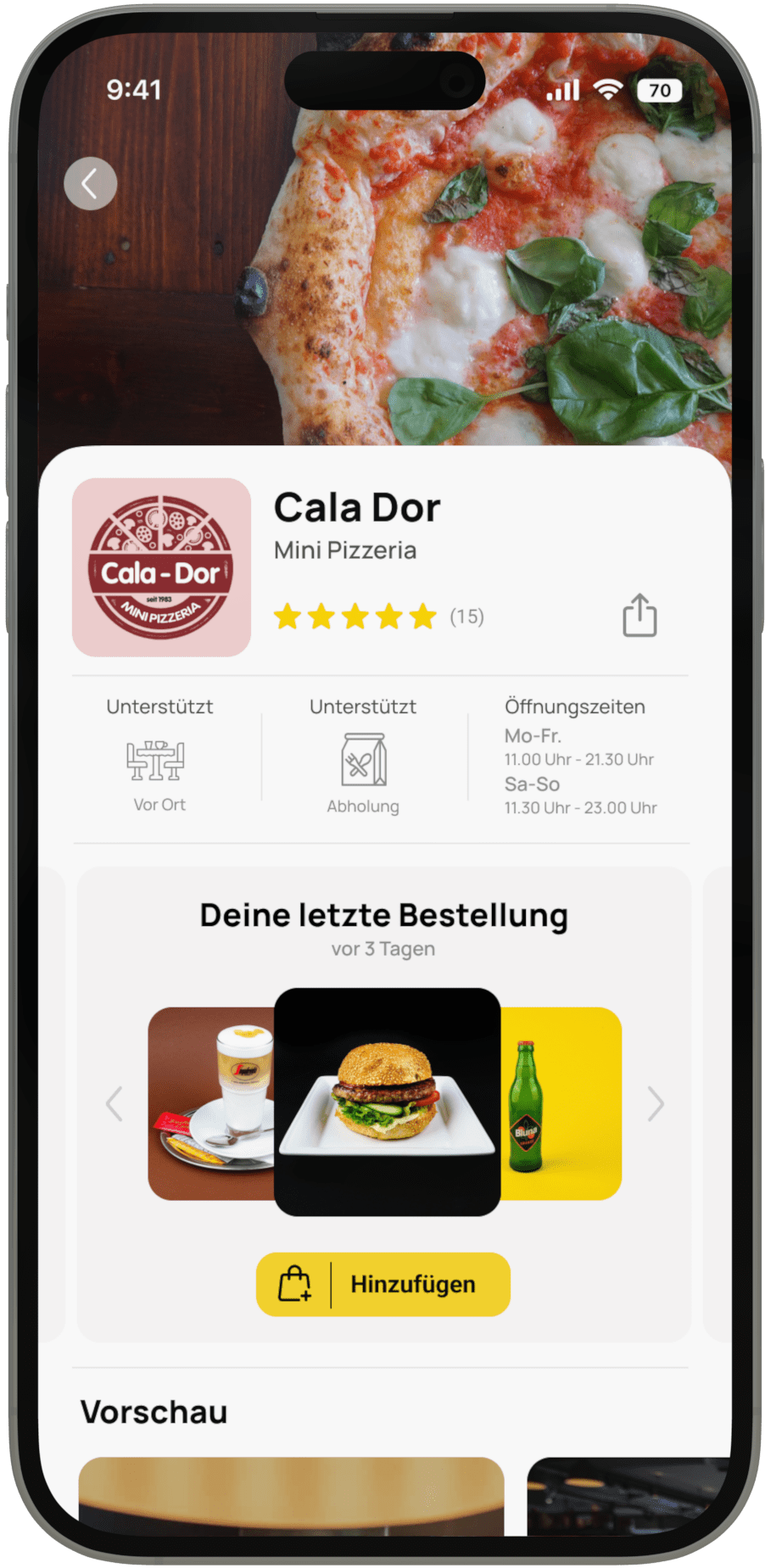 iPhones Features YEASY Restaurant